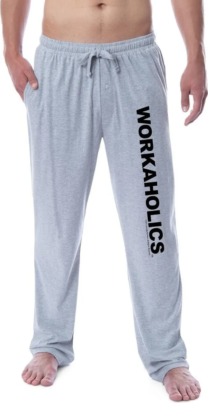 Workaholics Mens' Comedy Central TV Show Logo Sleep Pajama Pants (S) Grey