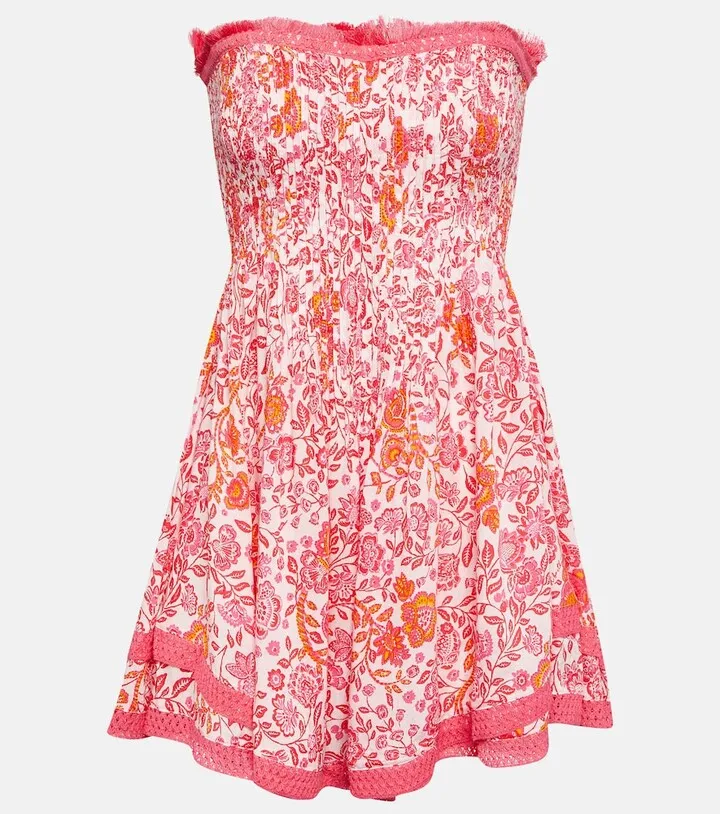 Claire floral bandeau minidress