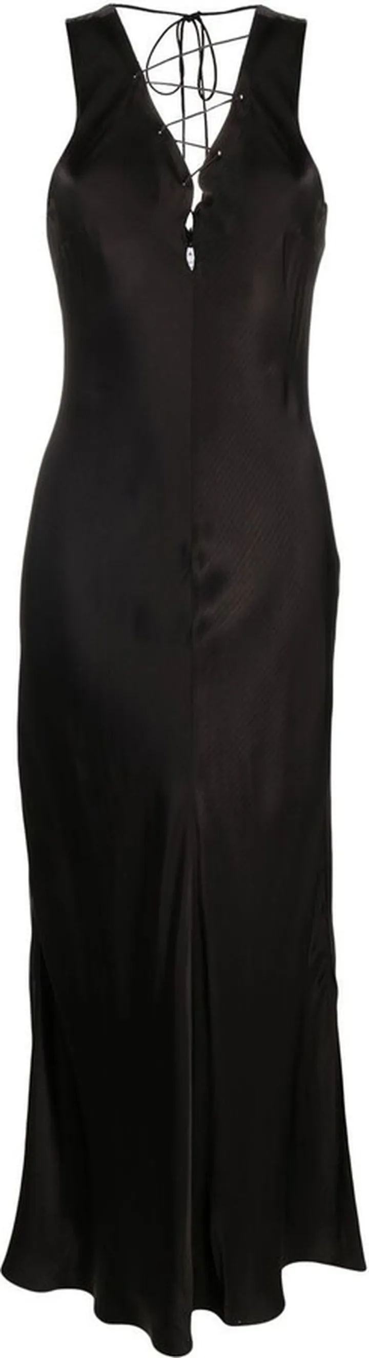 Lace-Up Midi Dress