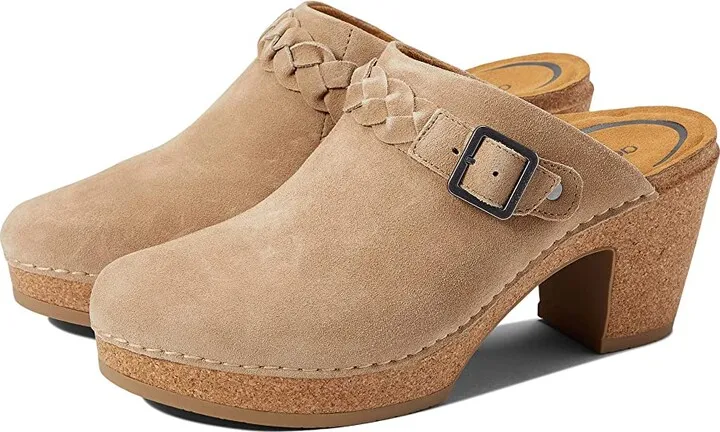 Aetrex Corey (Taupe) Women's Clog Shoes