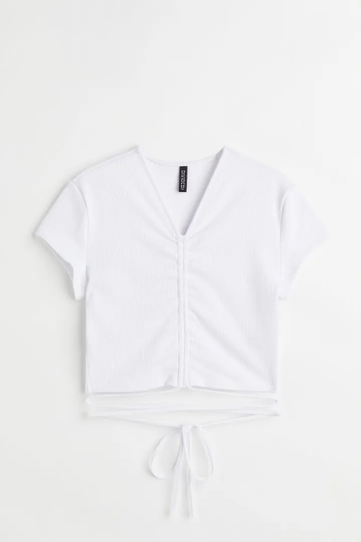 Tie-detail Crop Top