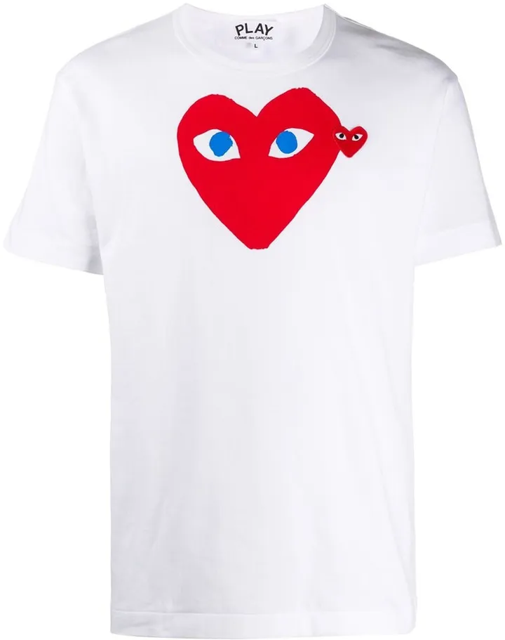 heart print T-shirt