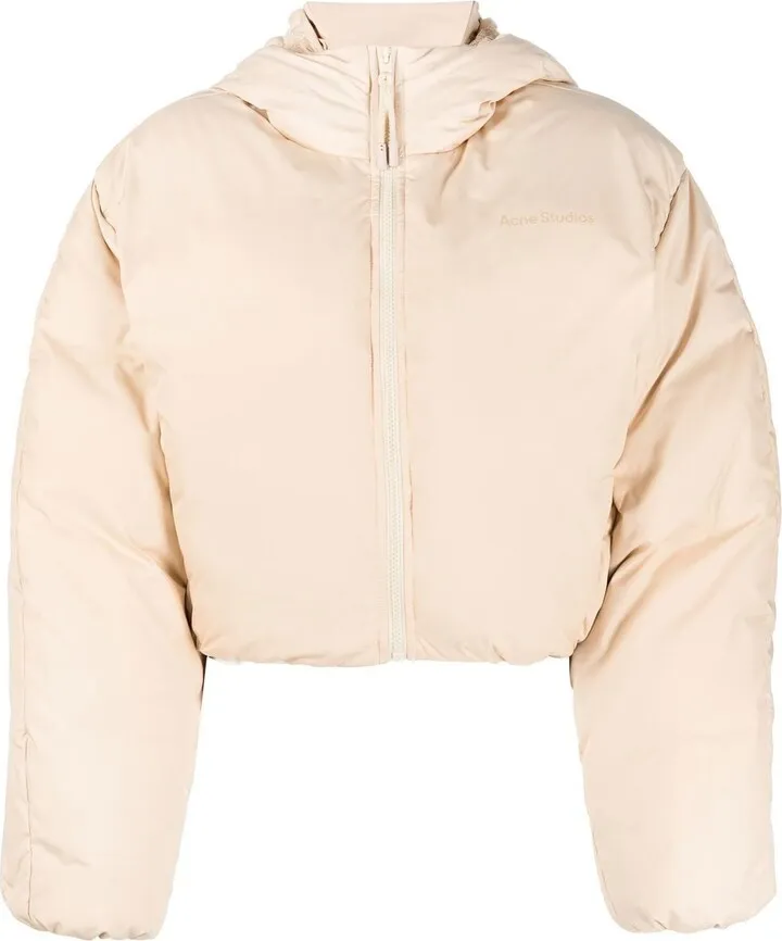 Cropped Hooded Puffer Jacket