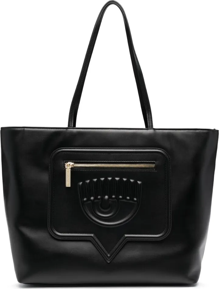 Eyelike-embossed tote bag