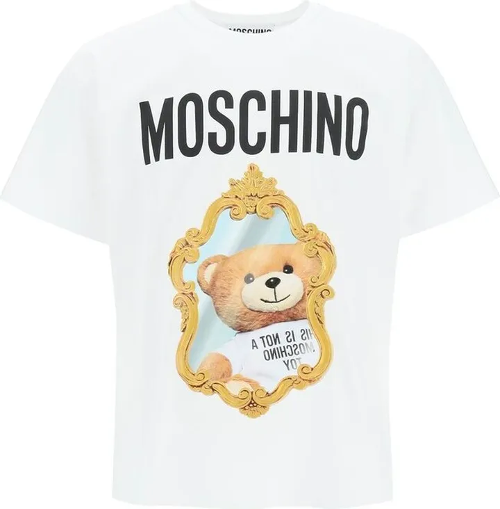 Moschino Mirror Teddy Logo Crewneck T-Shirt