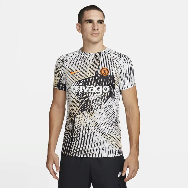Chelsea FC Nike Men's Dri-FIT Pre-Match Soccer Top in White