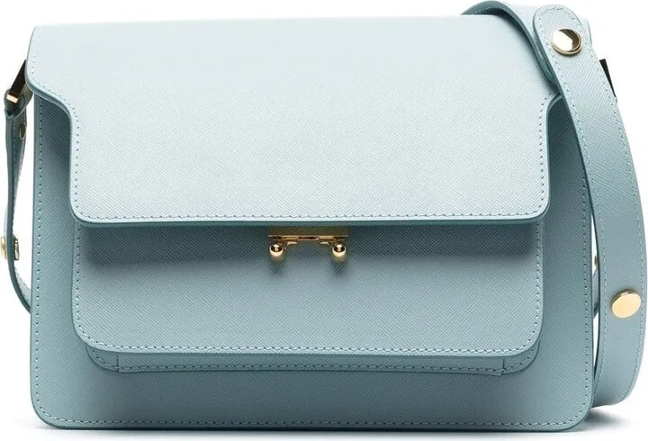 Trunk leather shoulder bag