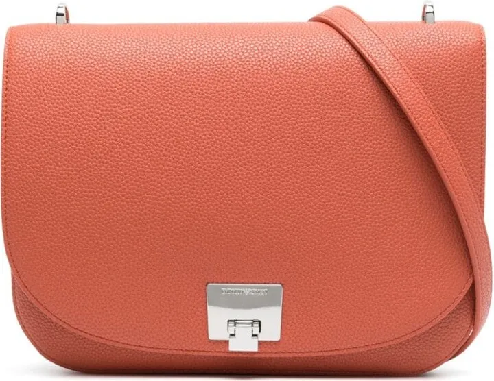 Grained Leather Shoulder Bag