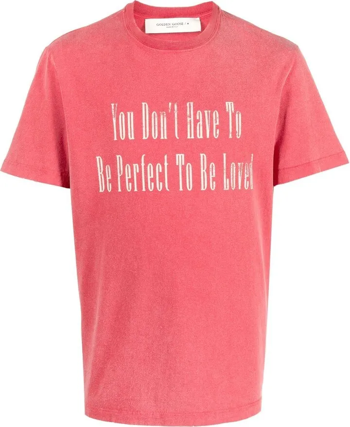 slogan-print cotton T-shirt