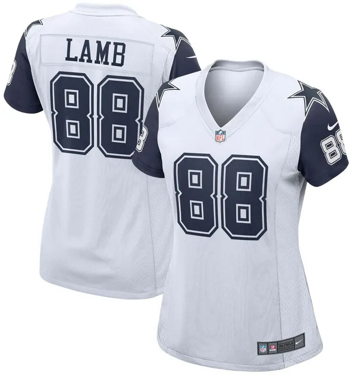 Women's CeeDee Lamb White Dallas Cowboys Game Jersey