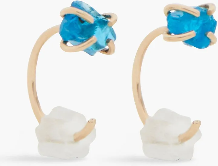 14-Karat Gold Stone Earrings