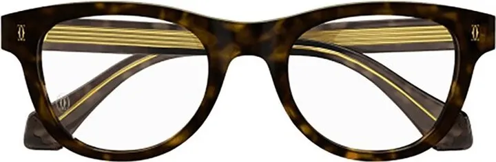 Cartier Rectangle Frame Havana Glasses