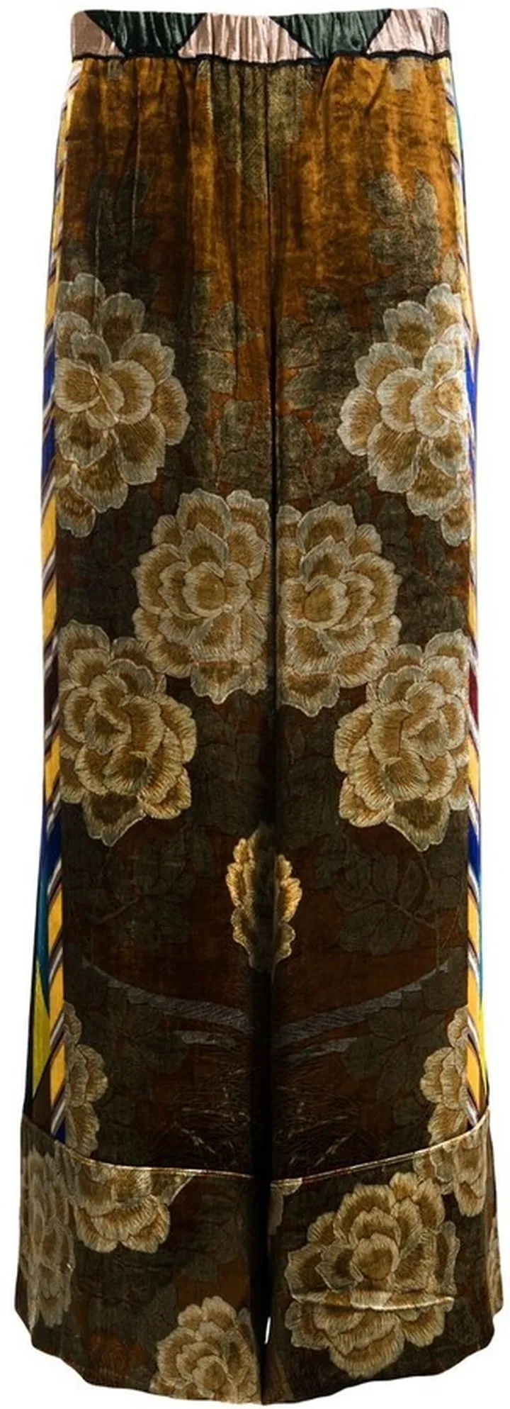 Floral-Print Straight Leg Trousers