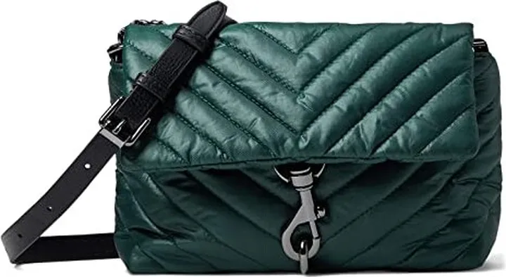 Rebecca Minkoff Edie Nylon Crossbody (Bottle Green) Cross Body Handbags