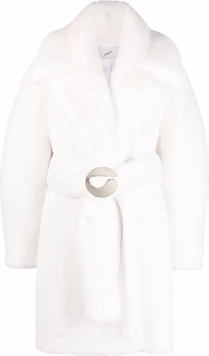 Belted Faux-Fur Coat