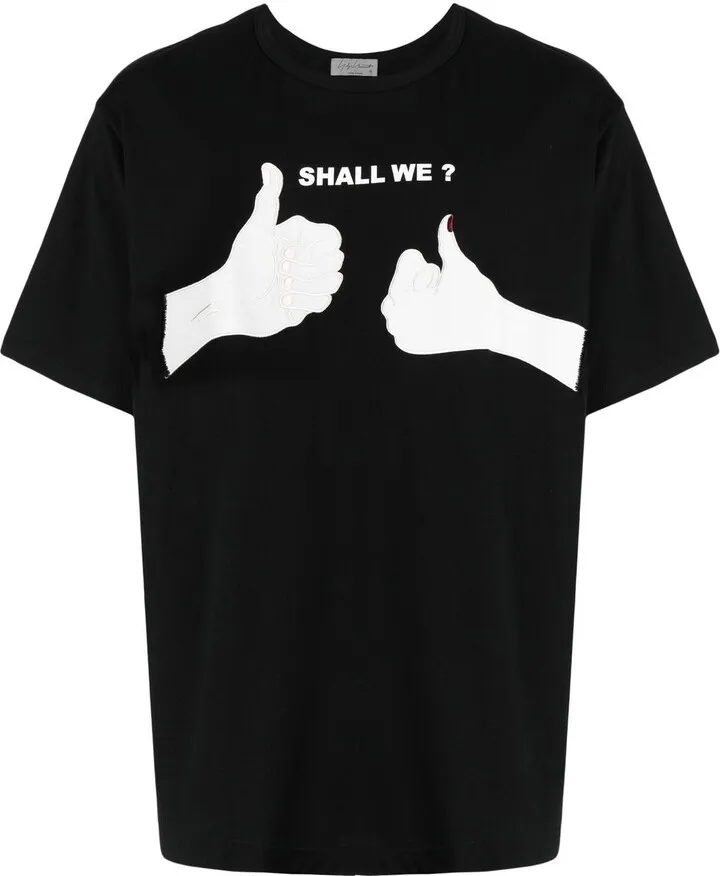 slogan-print T-shirt