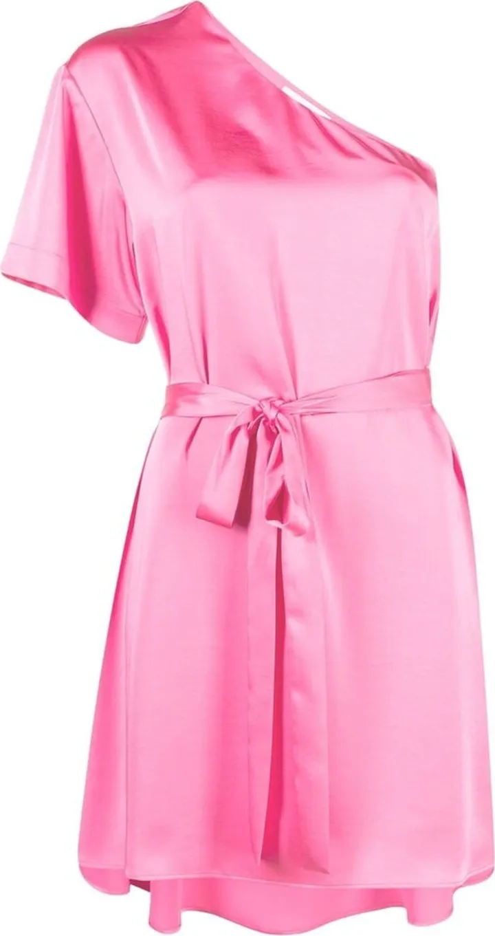 One-Shoulder Satin Finish Dress
