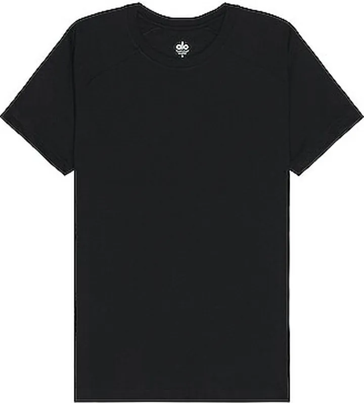 alo The Triumph Crew Neck Tee in Black