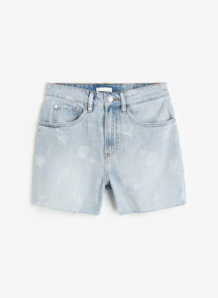 High Waist Denim Short