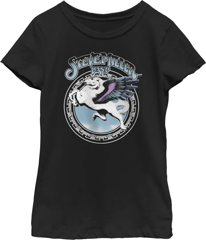 Girl's Steve Miller Band Classic Logo T-Shirt - Black - X Large