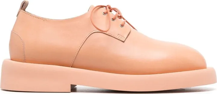 Two-Tone Lace-Up Leather Oxford Shoes