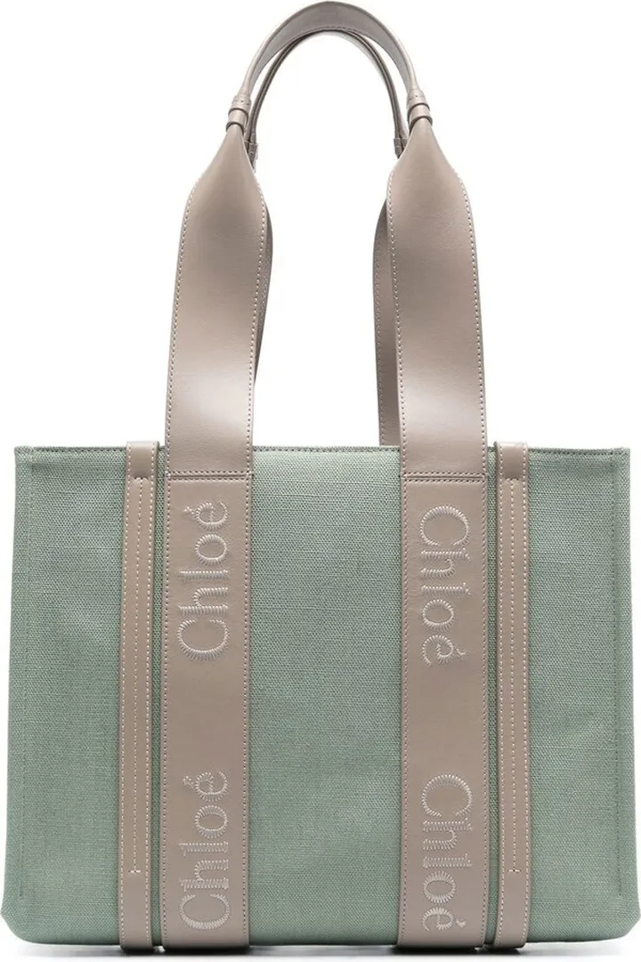 Embroidered-Logo Tote Bag