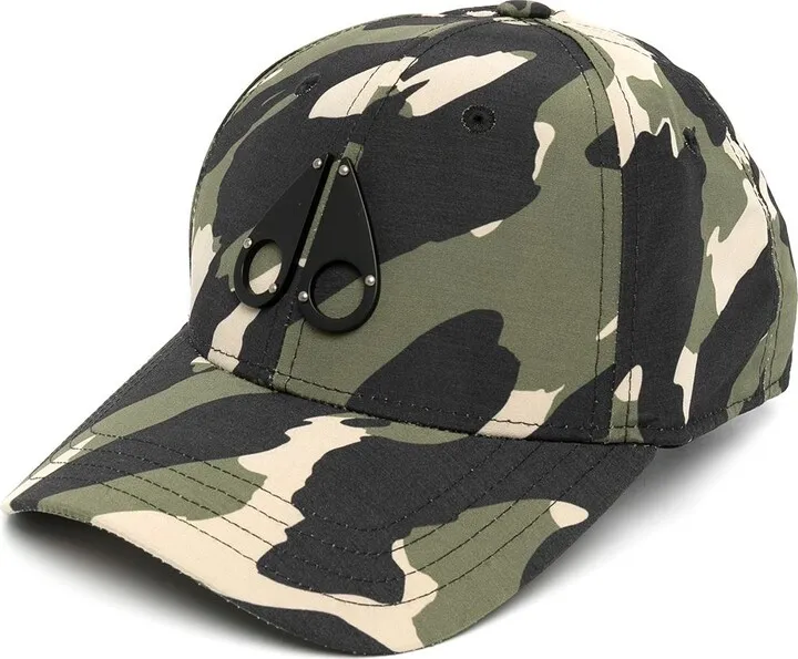 Logo-Plaque Camouflage-Print Cap