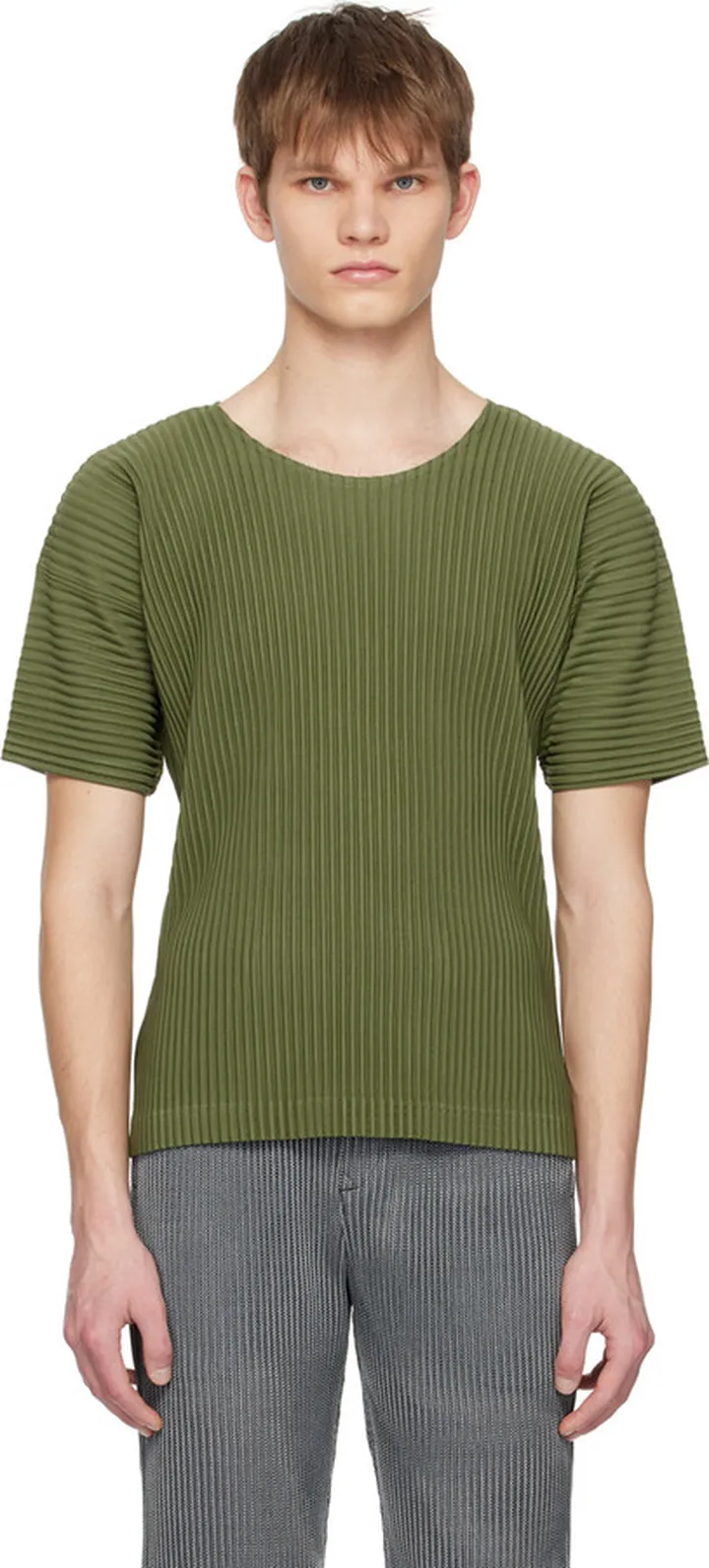 Homme Plissé Issey Miyake Khaki Monthly Color March T-Shirt