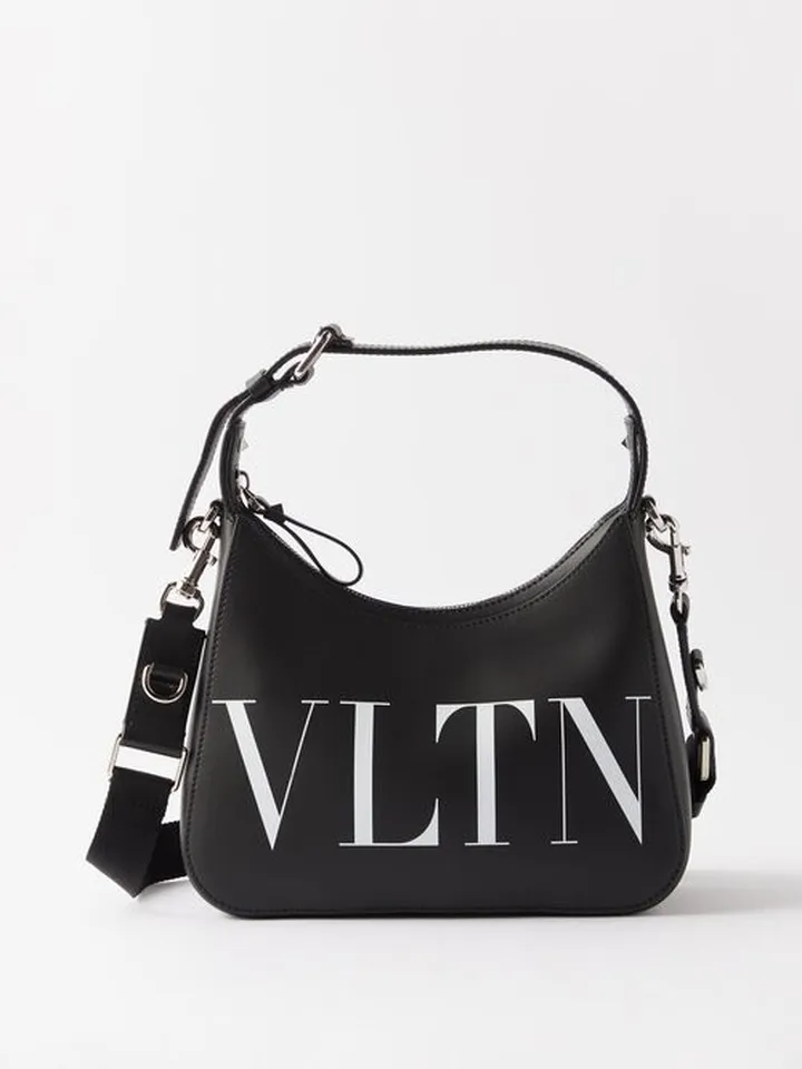 Vltn-logo Small Leather Cross-body Bag