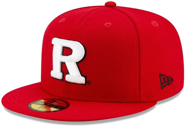 Men's New Era Scarlet Rutgers Scarlet Knights Primary Team Logo Basic 59FIFTY Fitted Hat