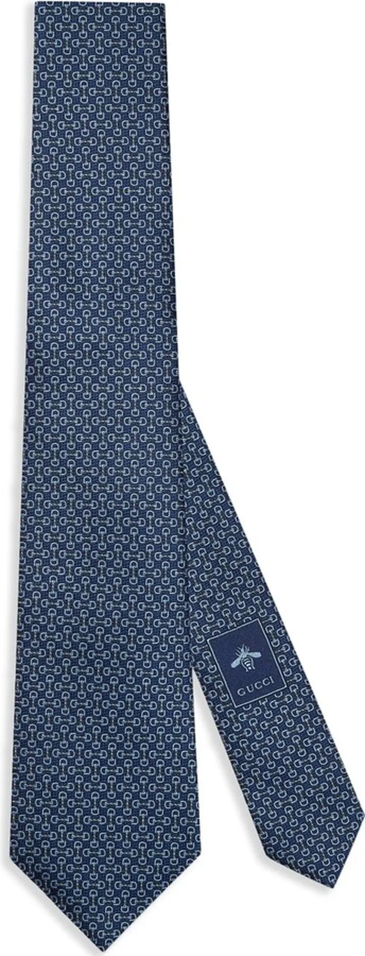 Horsebit jacquard silk tie