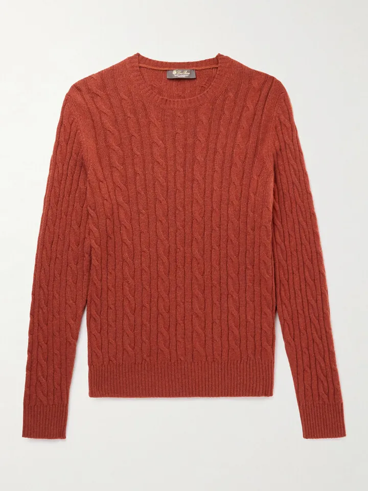 Cable-Knit Baby Cashmere Sweater