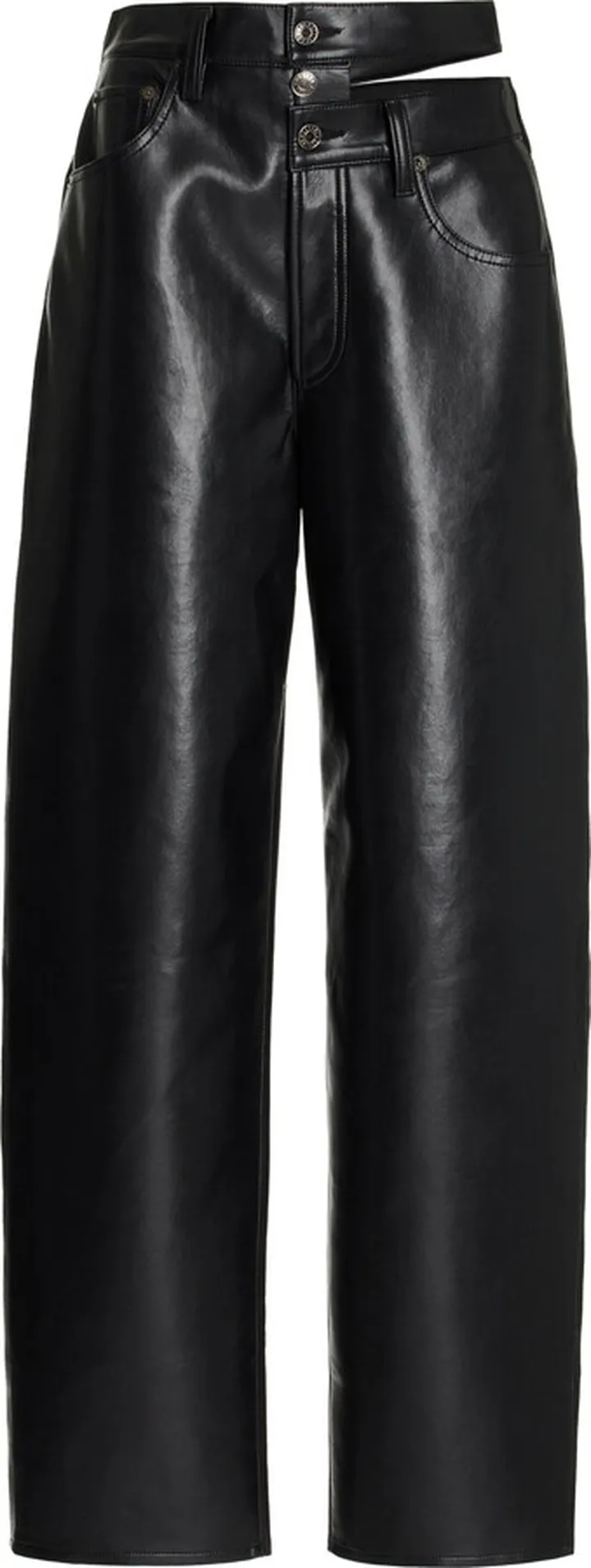 Women's Broken Waistband Recycled Leather Pants