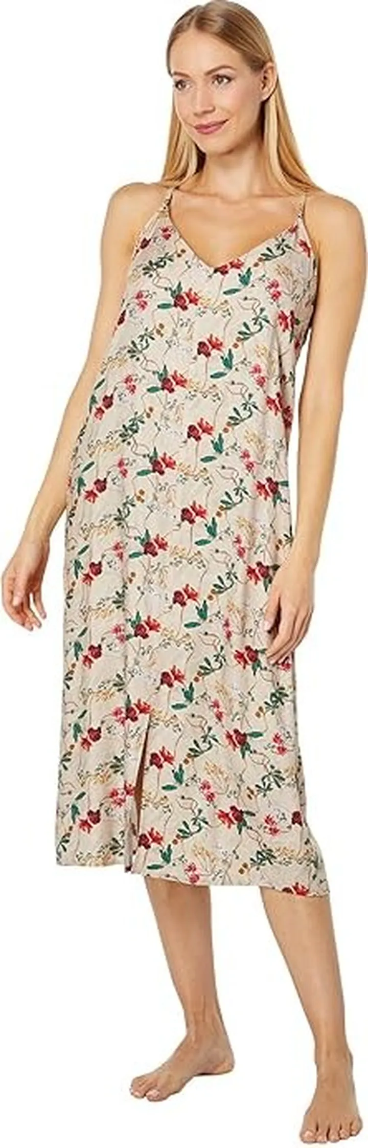 Hanro Printed Woven Spaghetti Chemise (Botanical Magic) Women's Underwear
