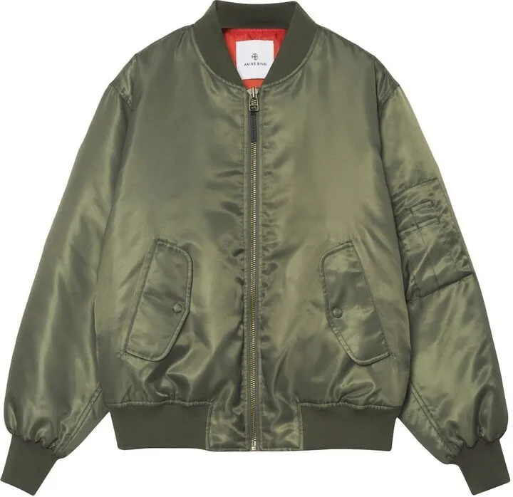 Leon satin bomber jacket