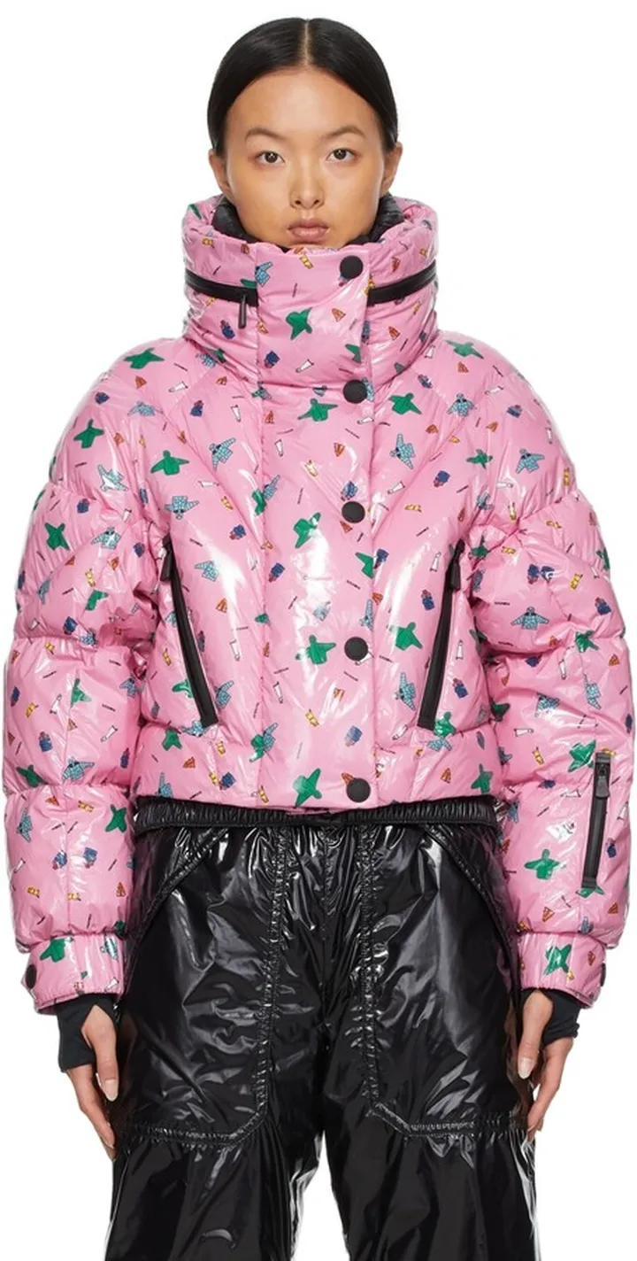 Moncler Genius 3 Moncler Grenoble Pink Cropped Down Jacket