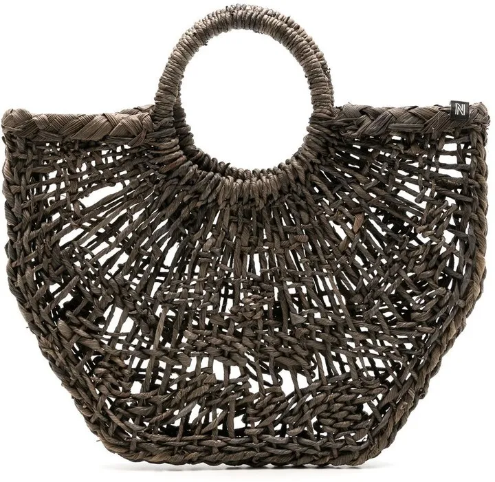 Maria interwoven straw tote bag