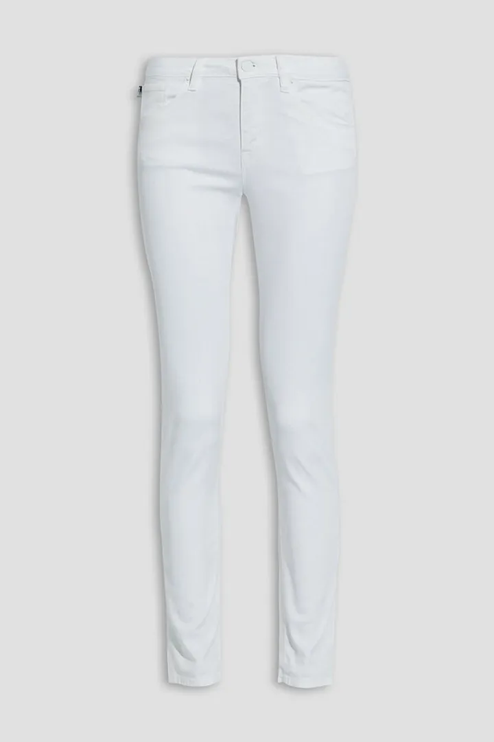 Printed mid-rise skinny jeans