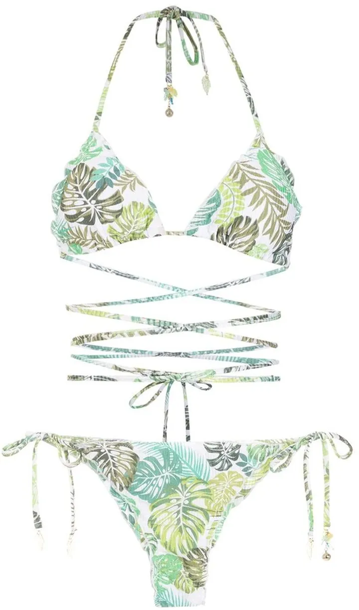 Palm Leaf Print Bikini