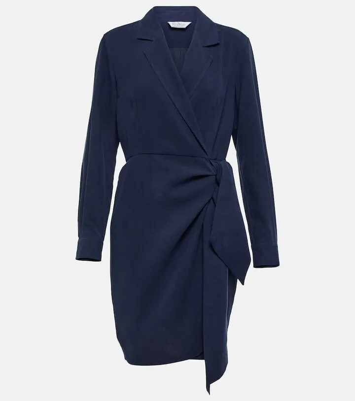 James silk wrap minidress