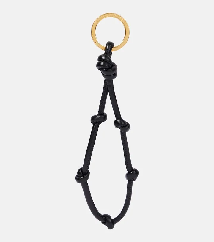 Knotted leather keyring