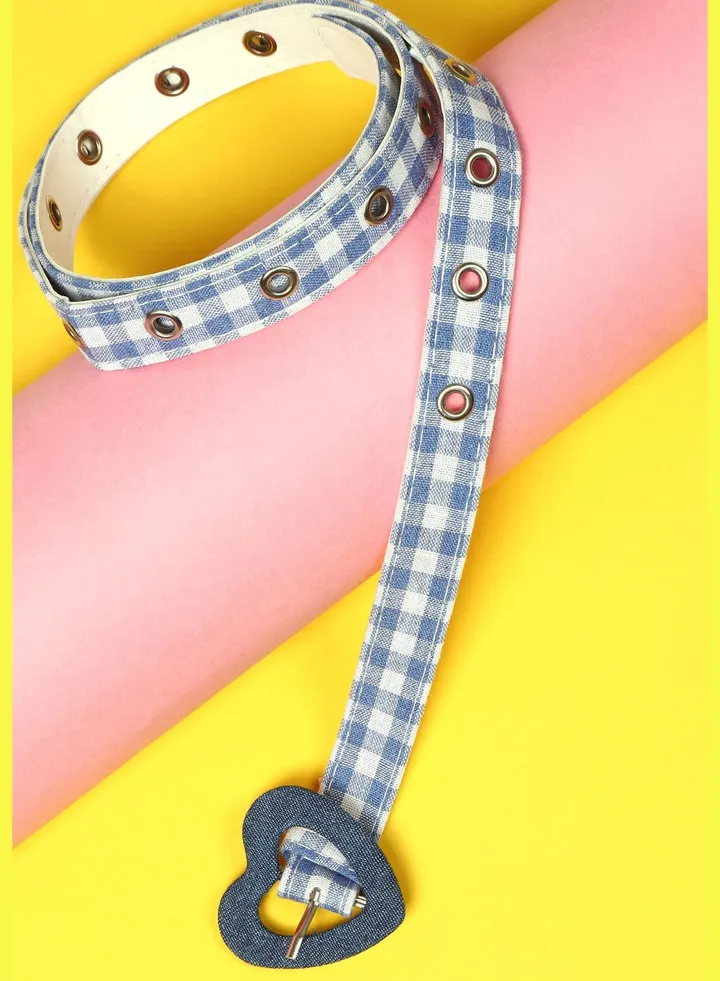 Denim Belt with Buckle Detail