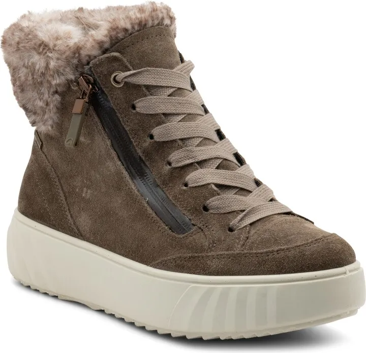 Mikayal Faux Fur Lined Lace-Up Boot