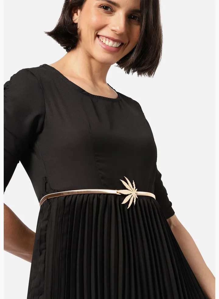 Casual Solid Stretchable Metal Waist Belt For Women