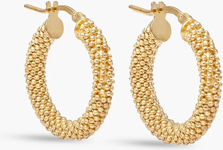Gold-tone hoop earrings