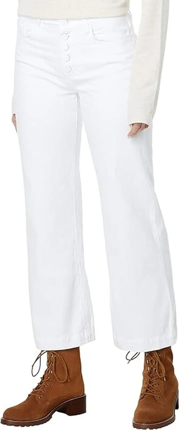 Paige Leenah Ankle Exposed Button Fly in Crisp White (Crisp White) Women's Jeans