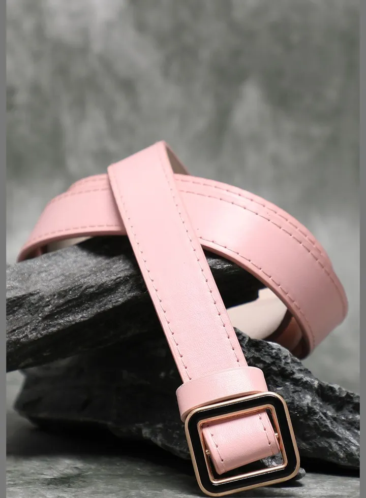 Casual Solid PU Leather Waist Belt For Women