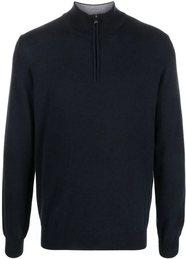Fine-Knit Half-Zip Jumper