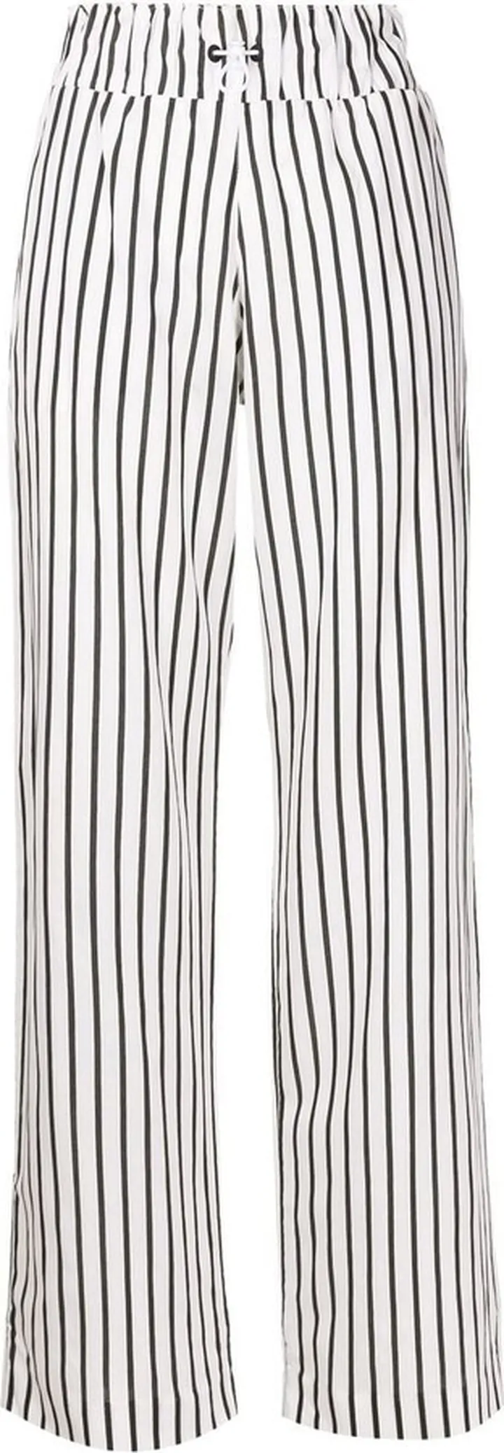 Stripe-Print Straight-Leg Trousers