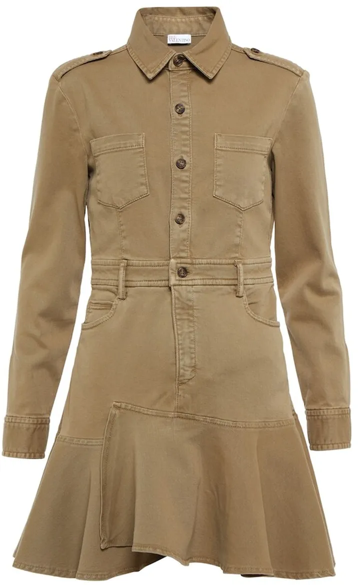 Cotton gabardine minidress
